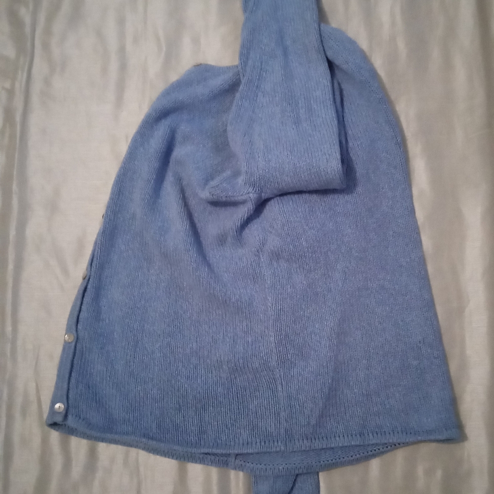 L.L. Bean Women's Light Blue Knit Cardigan SizeL - Picture 5 of 7